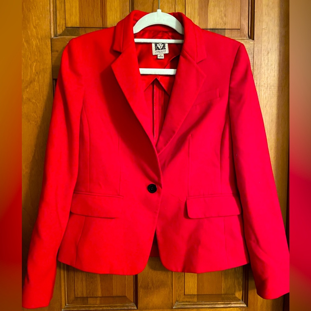 Gorgeous Red Anne Klein Skirtsuit